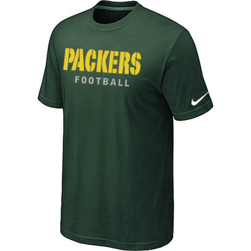  Nike Green Bay Packers Sideline Legend Authentic Font TShirt Green 157 