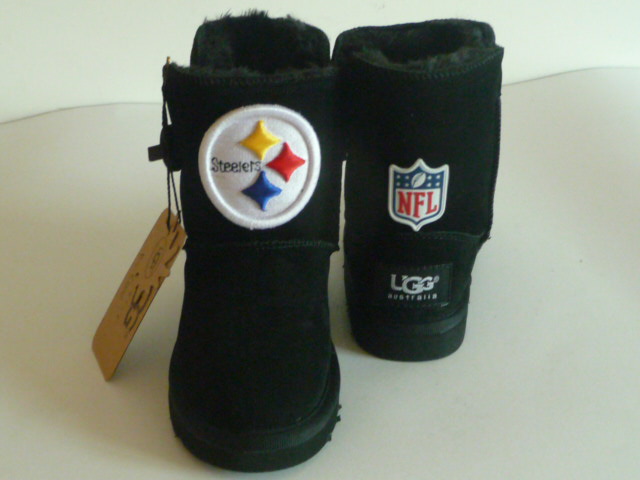 Kids NFL Pittsburgh Steelers Black Boots
