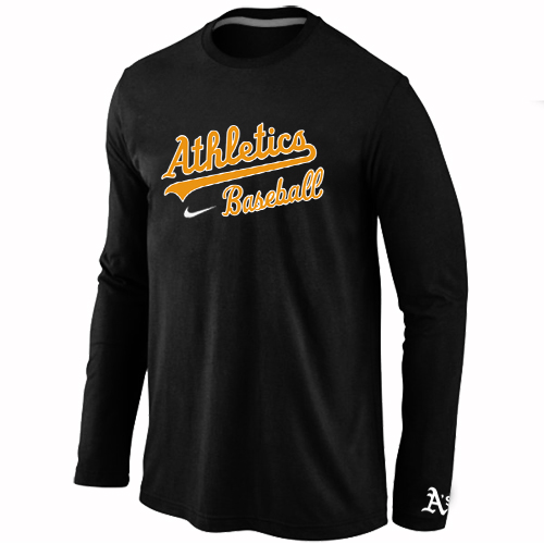Nike Oakland Athletics Long Sleeve T-Shirt Black