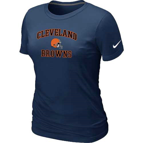  Cleveland Browns Womens Heart& Soul D- Blue TShirt 32 