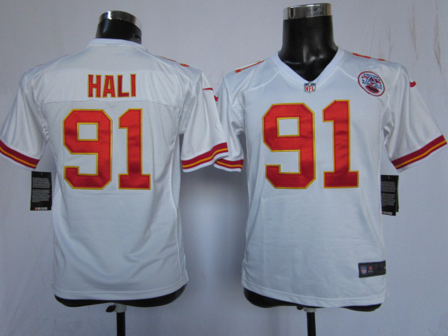 Youth Nike Kansas City Chiefs #92 Hali Jersey in White