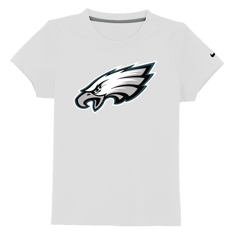 Philadelphia Eagles Authentic Logo Youth T Shirt white