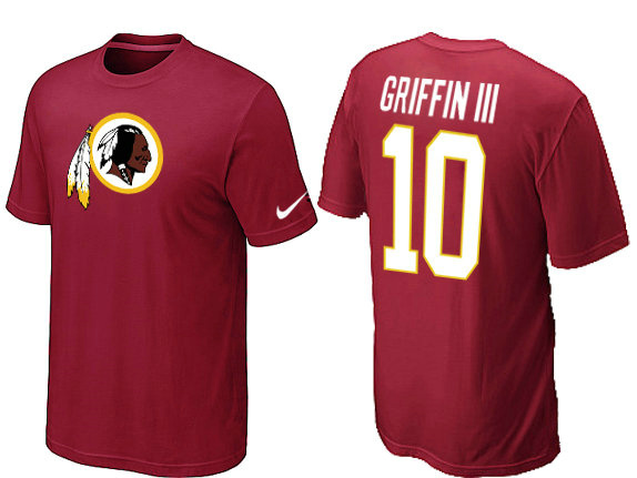  Nike Washington Redskins 10 GRIFFINIII Name& Number TShirt 95 
