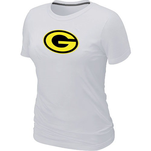  Mens Green Bay Packers Neon Logo Charcoal Womens White Tshirt 3 