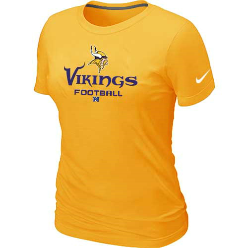 Minnesota Vikings Yellow Womens Critical Victory TShirt 53 