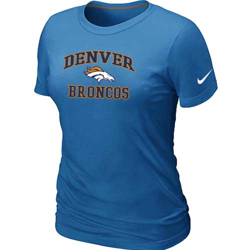  Denver Broncos Womens Heart& Soul L-blue TShirt 30 