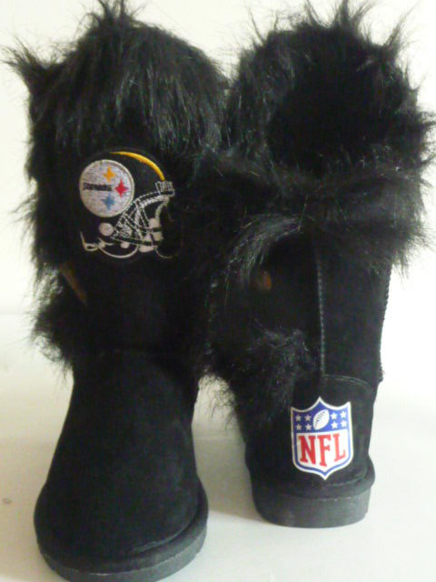 NFL Pittsburgh Steelers Cuce Shoes Womens Cheerleader Boots - Black