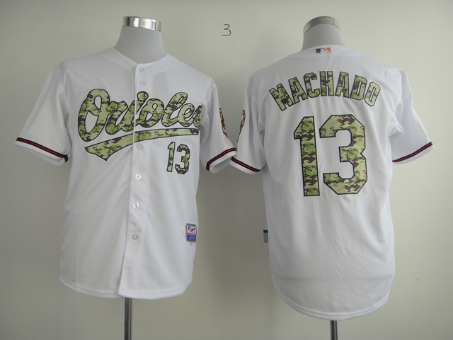 Baltimore Orioles 13 Machado Authentic  2013 USMC Home Cool Base Jersey