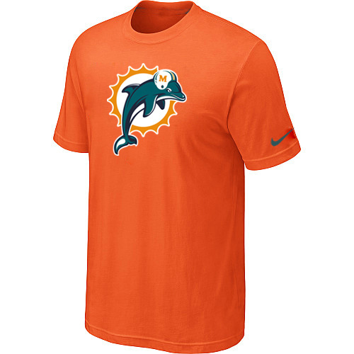  Miami Dolphins Sideline Legend Authentic Logo TShirt Orange 88 