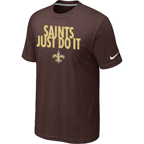 NFL New Orleans Saints Just DoIt Brown TShirtv 24