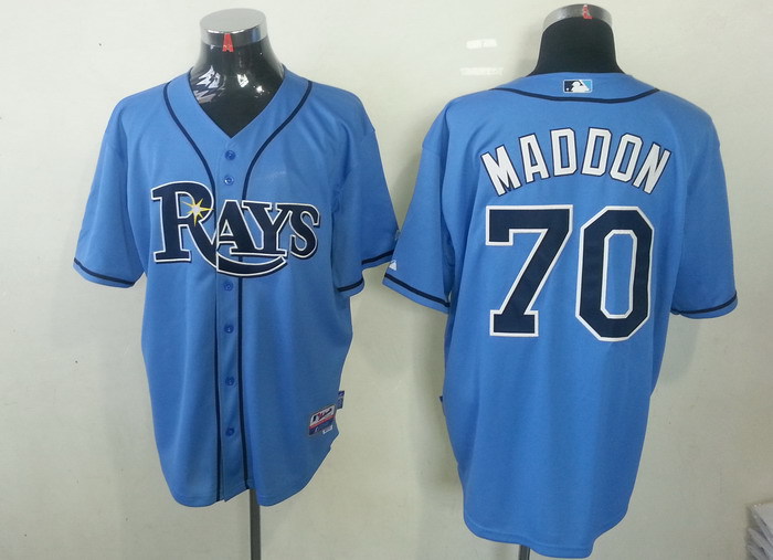 MLB Tampa Bay Rays #70 Maddon Jersey Light Blue