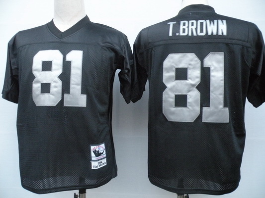 NFL Jerseys Oakland Raiders 81 T.Brown Throwback black