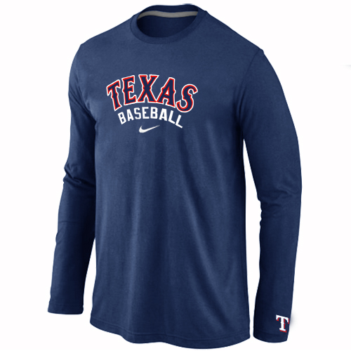 Nike Texas Rangers Long Sleeve T-Shirt D.Blue