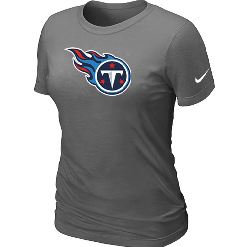  Tennessee Titans D- Grey Womens Logo TShirt 57 