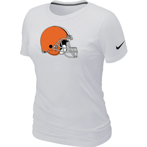  Cleveland Browns White Womens Logo TShirt 50 