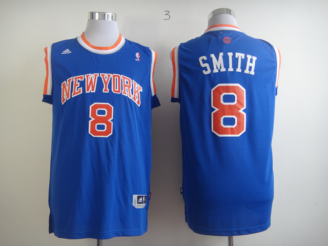 NBA New York Knicks #8 Smith Blue Jersey