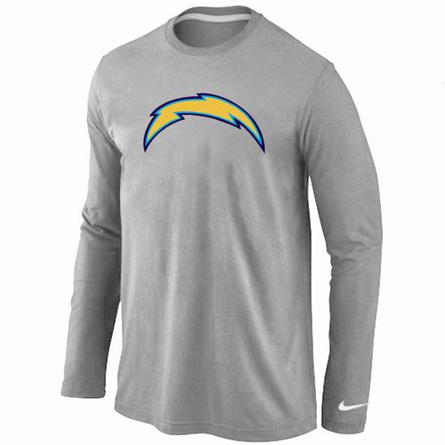 Nike San Diego Charger Logo Long Sleeve T-Shirt Grey