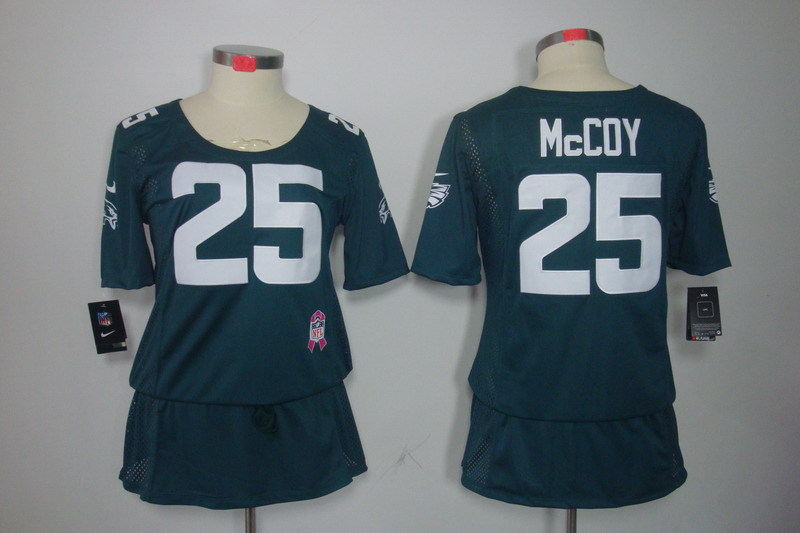 NFL Philadelphia Eagles #25 McCOY Women  Light Blue Breast Cancer Awareness Jersey