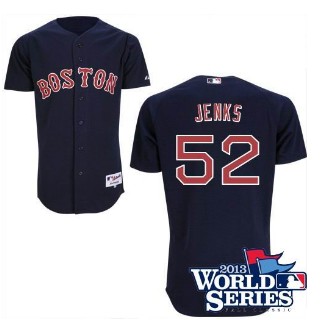 Boston Red Sox #52 Bobby Jenks jerseys DK Blue 2013 World Series Patch
