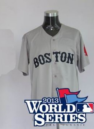 Boston Red Sox #44 Jason Bay Road Jersey gray 2013 World Series Patch