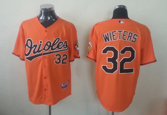 MLB baltimore orioles #32 Wieters Orange Jersey