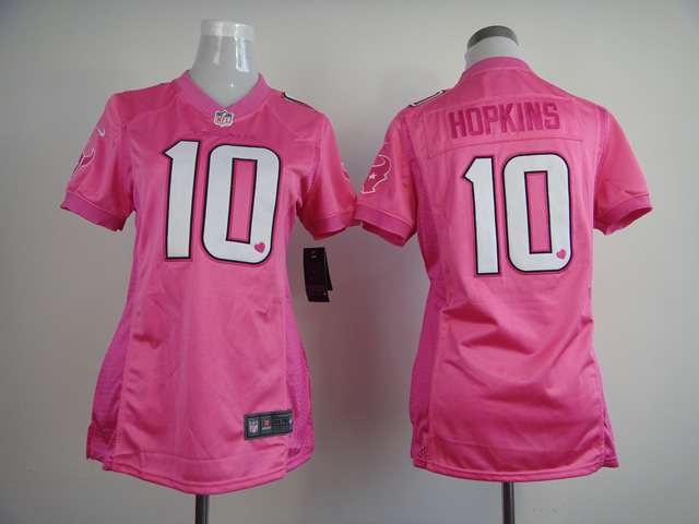 NFL Houston Texans #10 Hopkins Women Pink Jersey