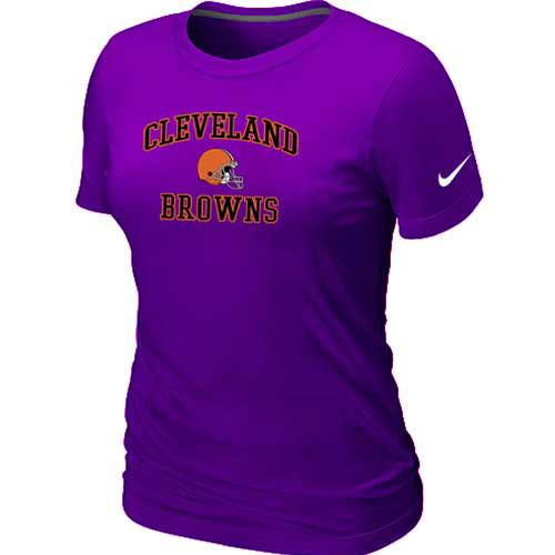  Cleveland Browns Womens Heart& Soul Purple TShirt 25 