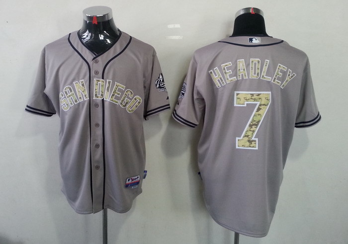 MLB San Diego Padres #7 Headley Grey Camo jerseys
