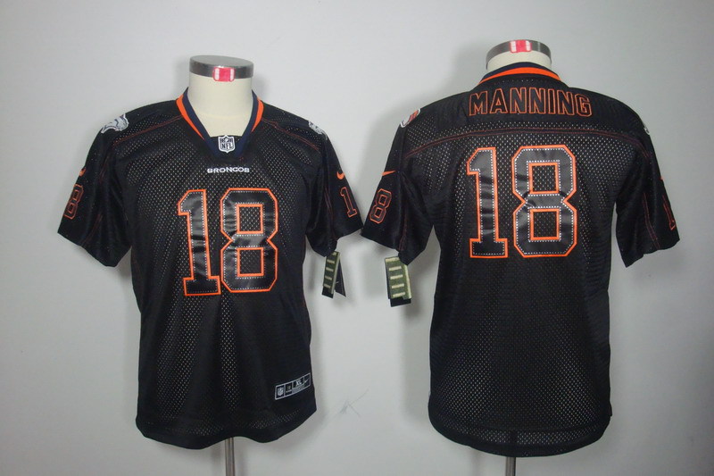 NFL Denver Broncos #18 Manning Youth Lights Out Jersey