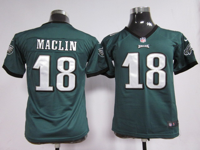 Green Maclin youth Nike NFL Philadelphia Eagles #18 Jersey