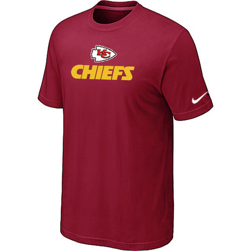  Nike Kansas City Chiefs Authentic Logo TShirt Red 68 