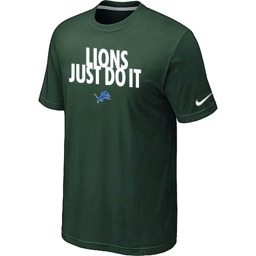 NFL Detroit Lions Just Do It D- Green TShirt 17 