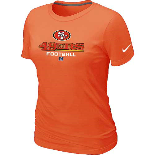  San Francisco 49 ers Orange Womens Critical Victory TShirt 210 