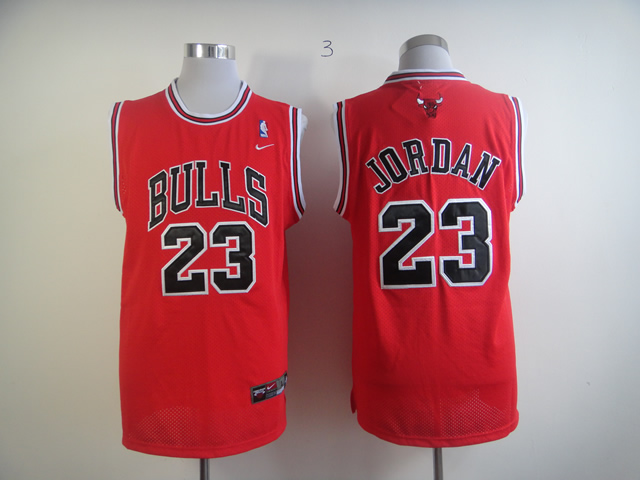 Nike Chicago Bulls #23 Jordan Red Color Black Number and Name Jersey