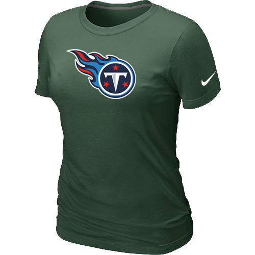  Tennessee Titans D- Green Womens Logo TShirt 58 