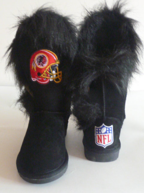 NFL  Washington Redskins Cuce Shoes Womens Cheerleader Boots - Black