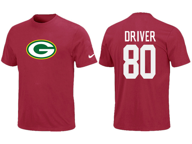  Nike Green Bay Packers Donald Driver Name& Number TShirt Green Red 125 