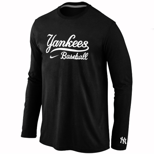 Nike New York Yankees Long Sleeve T-Shirt Black