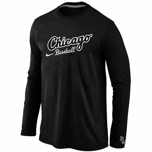 Nike Chicago White Sox Long Sleeve T-Shirt Black