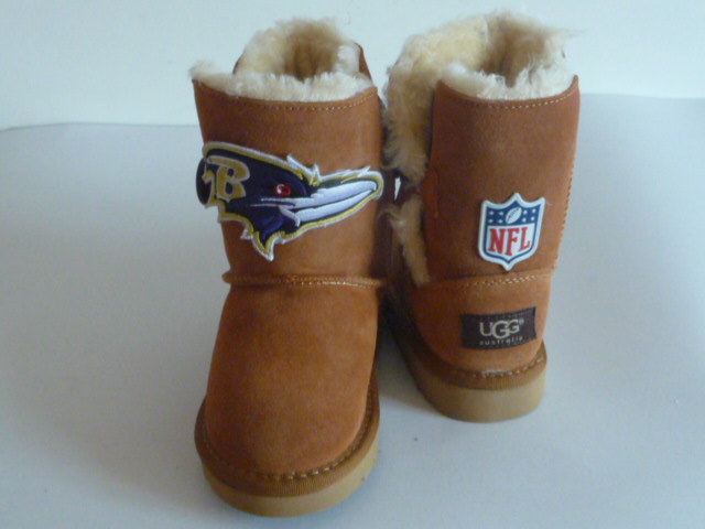 NFL Baltimore Ravens Cuce Shoes Kids Fanatic Boots Tan