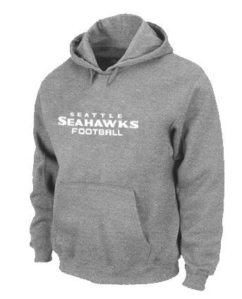 Seattle Seahawks Authentic font Pullover Hoodie Grey