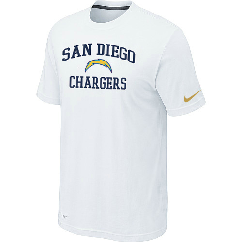  San Diego Chargers Heart& Soul White TShirt 76 