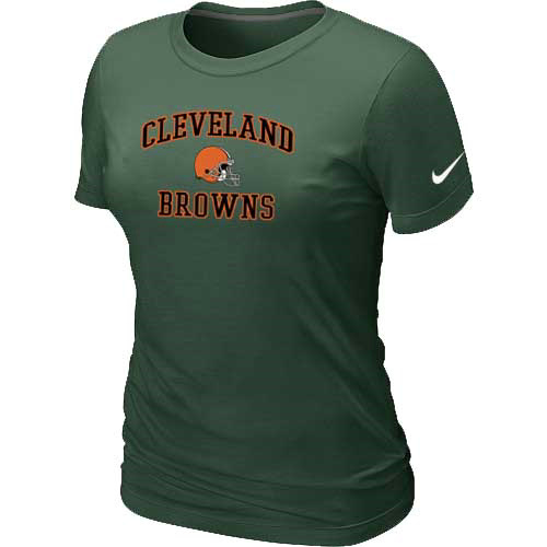  Cleveland Browns Womens Heart& Soul D- Green TShirt 31 