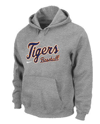 Detroit Tigers Pullover Hoodie Grey