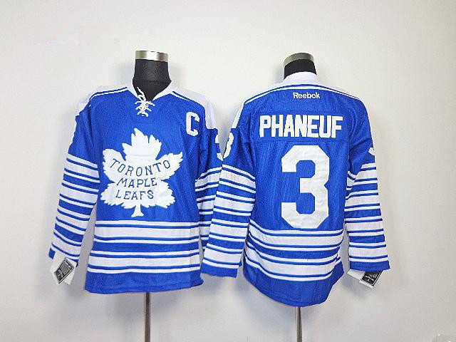 NHL Reebok Toronto Maple Leafs 2014 Winter Classic #3 Dion Phaneuf Blue Jersey