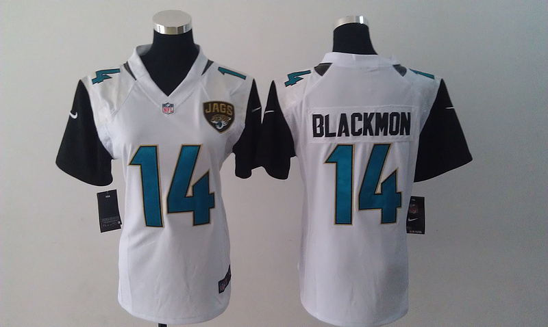 2014 NIKE Jacksonville Jaguars #14 Blackmon women white jersey