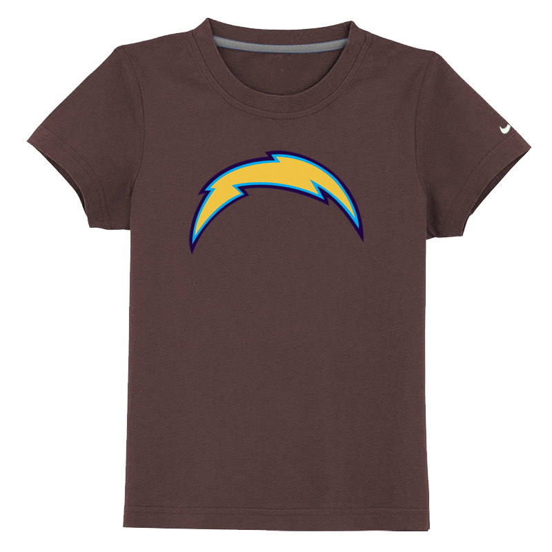 San Diego Chargers Sideline Legend Authentic Logo Youth T Shirt brown