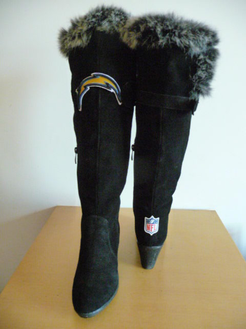 NFL San Diego Chargers Black Women Boots