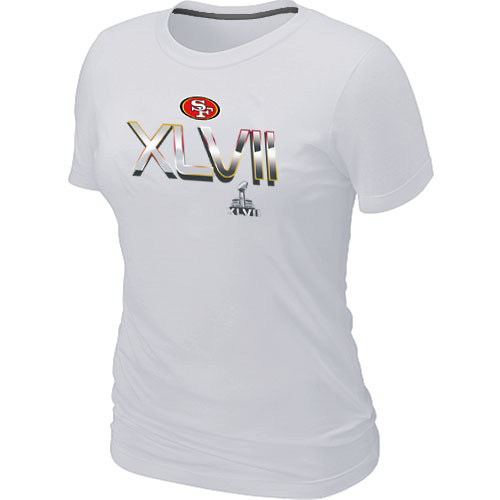  San Francisco 49 ers Super BowlXLVII On Our Way White Womens TShirt 39 