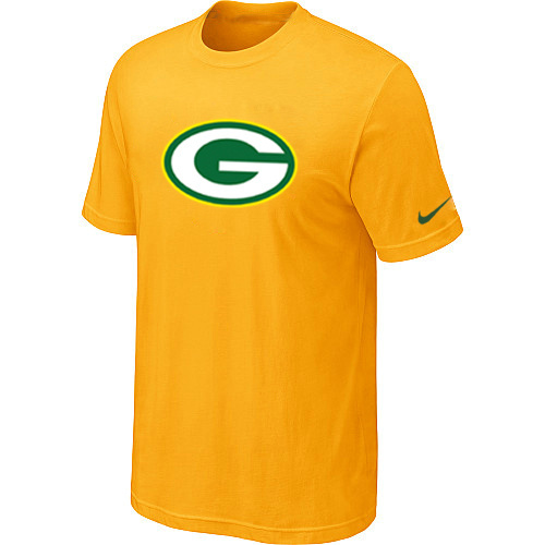  Green Bay Packers Sideline Legend Authentic Logo TShirt Yellow 159 